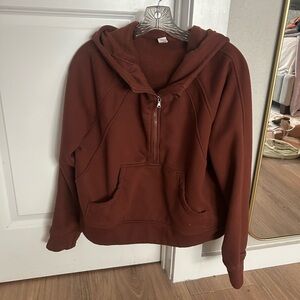 Women's Rust Hoodie with Front Zipper